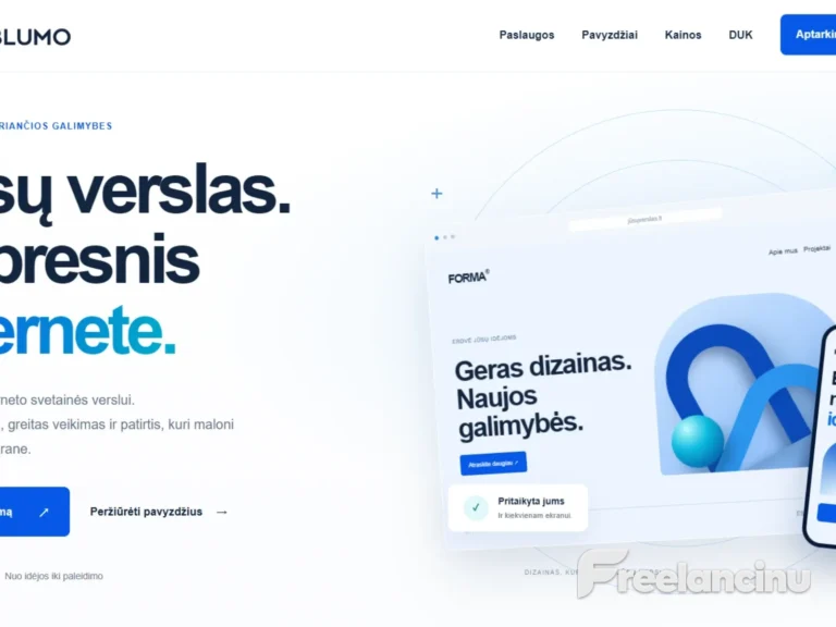 Interneto svetainių kūrimas | VEBLUMO